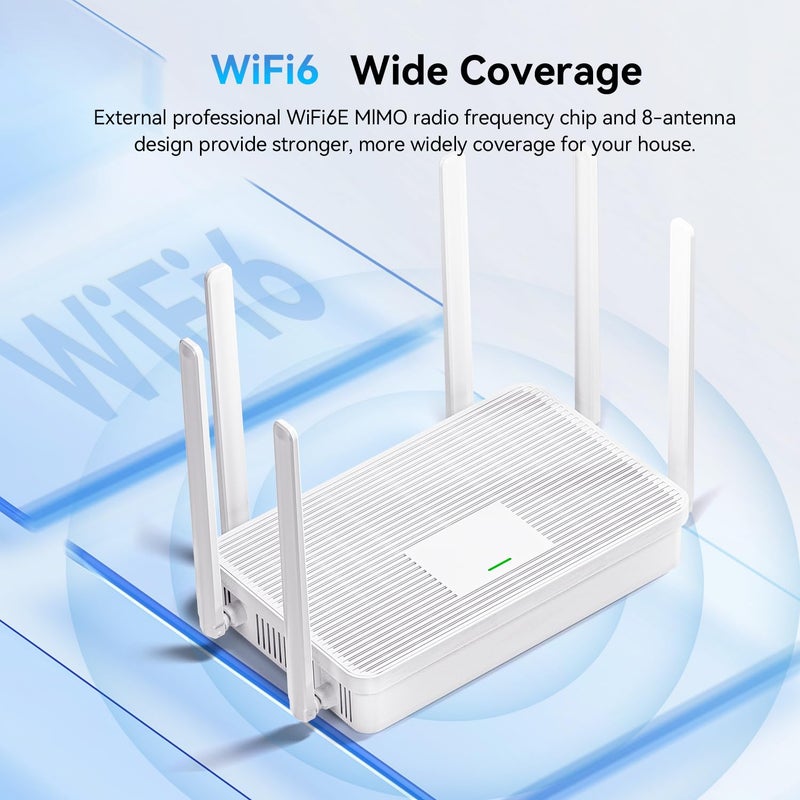 BLIYEE 2026 New AX3000 WiFi 6 Router, Dual Band Full Gigabit Wireless Router with 6 High-Gain Antennas | 4 Gigabit Ports | Easy Setup | VPN Support, Home & Business - Image 3