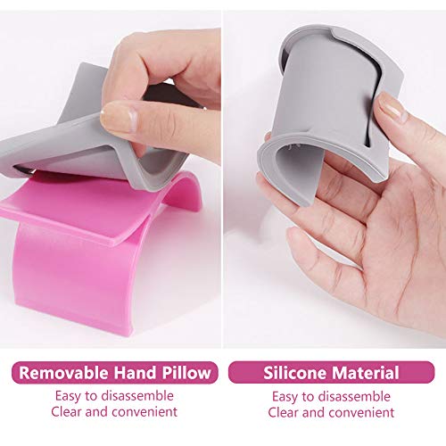 Ownsig Nail Arm Rest U Shape Silicone Manicure Hand Pillow Pad Nail Art Mat Holder Nail Tool Equipment Nail Art Accessories Rose Red - Image 5