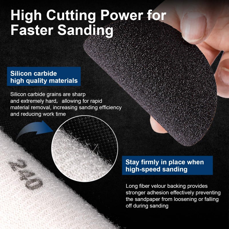 GOH DODD 131 Pieces 3 Inch Sanding Discs, GOH DODD Headlight Restoration Kit Hook and Loop Sanding Pads 60 to 10000 Grit Wet Dry Sandpaper with 1/8" 1/4â€ Shank, Backer, Polishing Pads and Interface Pad - Image 4