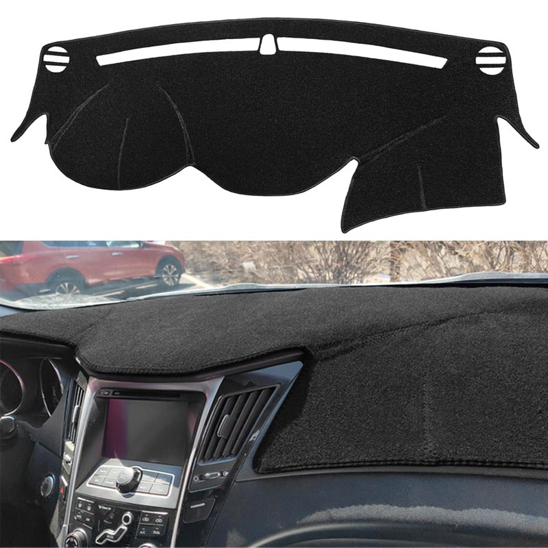 Fcovergurus Dash Cover Mat Custom Fit for Hyundai Sonata 2011 2012 2013 2014 with Cutout for Speakers Dashboard Cover Pad Protector F81