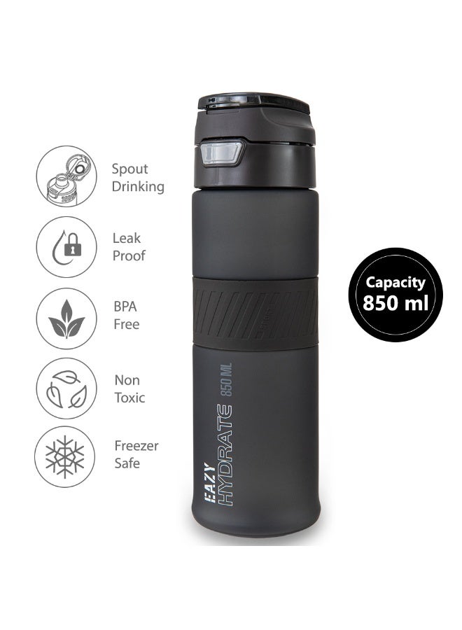 Eazy Kids Personalized Tritan Water Bottle 850ml with Spout Lid & Handle - Phantom Black - Image 5