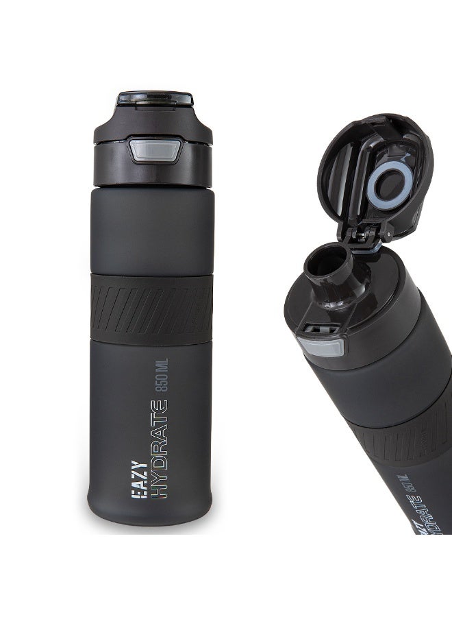 Eazy Kids Personalized Tritan Water Bottle 850ml with Spout Lid & Handle - Phantom Black - Image 2