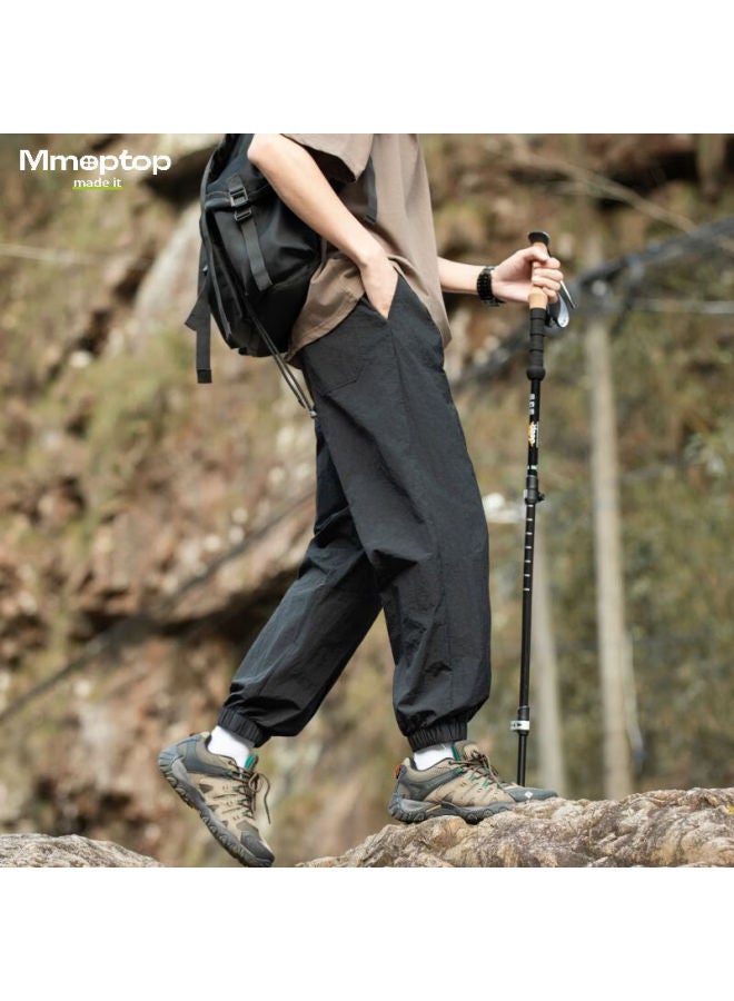 Mmoptop Mountain Series Outdoor Ice Silk Pants For Men, Spring And Summer Loose Thin Casual Joggers, Mmiz05 Black 2XL - Image 3