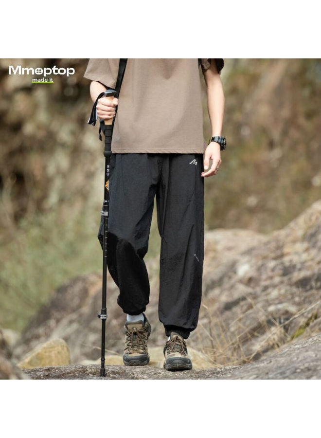 Mmoptop Mountain Series Outdoor Ice Silk Pants For Men, Spring And Summer Loose Thin Casual Joggers, Mmiz05 Black 2XL - Image 4