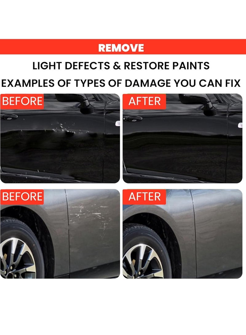 GETSUN Car Scratch Remover Kit GT-7109 25gx2 Tube Paint Scratch Repair Polish Compound Swirl Remover Scuff Mark Cleaner Car Body Repair Cream for Light Scratches Clear Coat Marks Paint Transfer Removal with Sponge Cloth Kit - Image 4