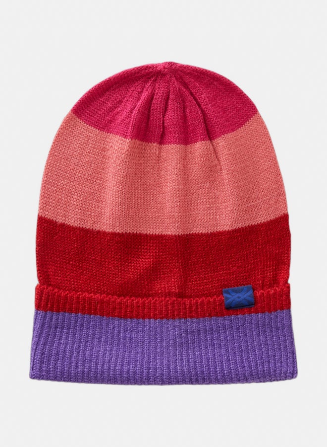 Benetton Boys Multicolor Striped Hat - Image 1
