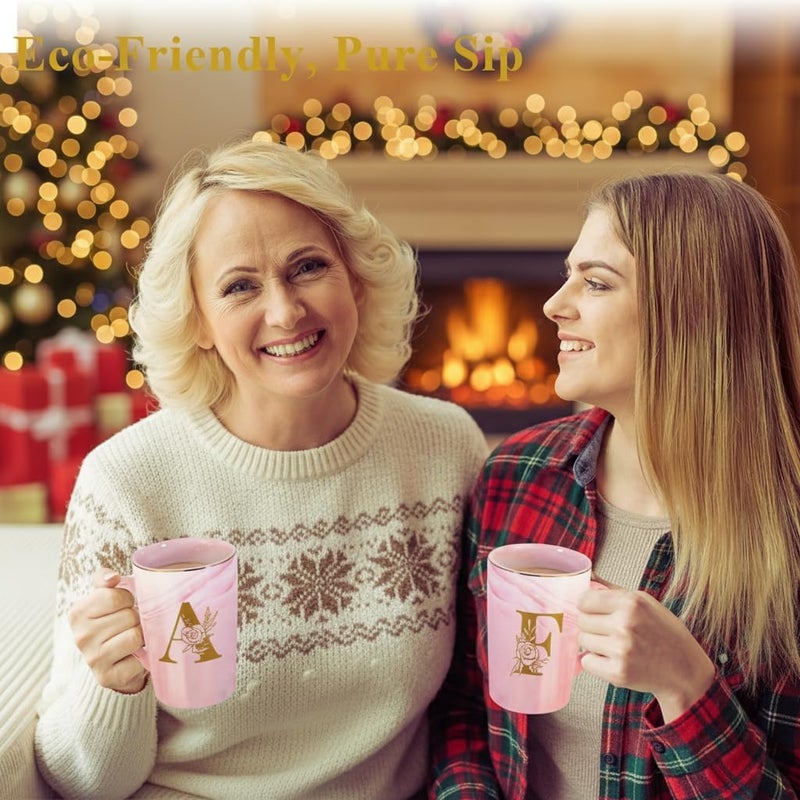 MNZZ Personalized Ceramic Coffee Mug with Lid Tea Cup Girlfriend Gf Gifts Future Mrs Her Women Boyfriend 1 One Year Anniversary Meaningful Cute Romantic Christmas Xmas First Valentines I Love You More,C - Image 5