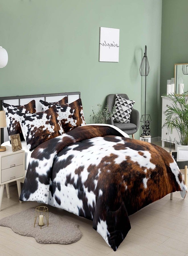 Tailor Shop Cow Print Bedding Set Queen Size Cartoon Milk Cow Print Comforter Set for Kids Teens Boys Girls,Cow Print Bed Sets with 1 Comforter and 2 Pillowcases…… - Image 2