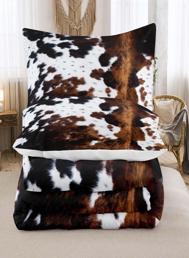 Tailor Shop Cow Print Bedding Set Queen Size Cartoon Milk Cow Print Comforter Set for Kids Teens Boys Girls,Cow Print Bed Sets with 1 Comforter and 2 Pillowcases…… - Image 3
