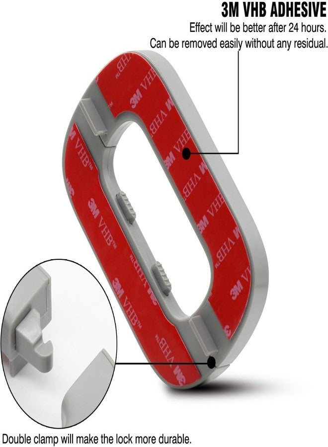 XIGSTA Refrigerator Locks Child Safety Locks, Home Fridge Locks, Toddler Baby Kids Safety Freezer Door Locks, Baby Proofing Cabinet Locks with Strong Adhesive No Tools or Drill Need, Grey - Image 4