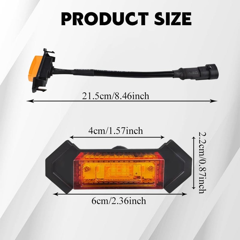 Lyxheth 4PCS Grill Led Lights with Fuse Adaptor, Grill Lights for Trucks, Bright Amber Grille Bumper Raptor Lamps Kit, Waterproof Front Grille Trim Lamps Fit for Toyota Tacoma TRD PRO 2016-2023 - Image 2