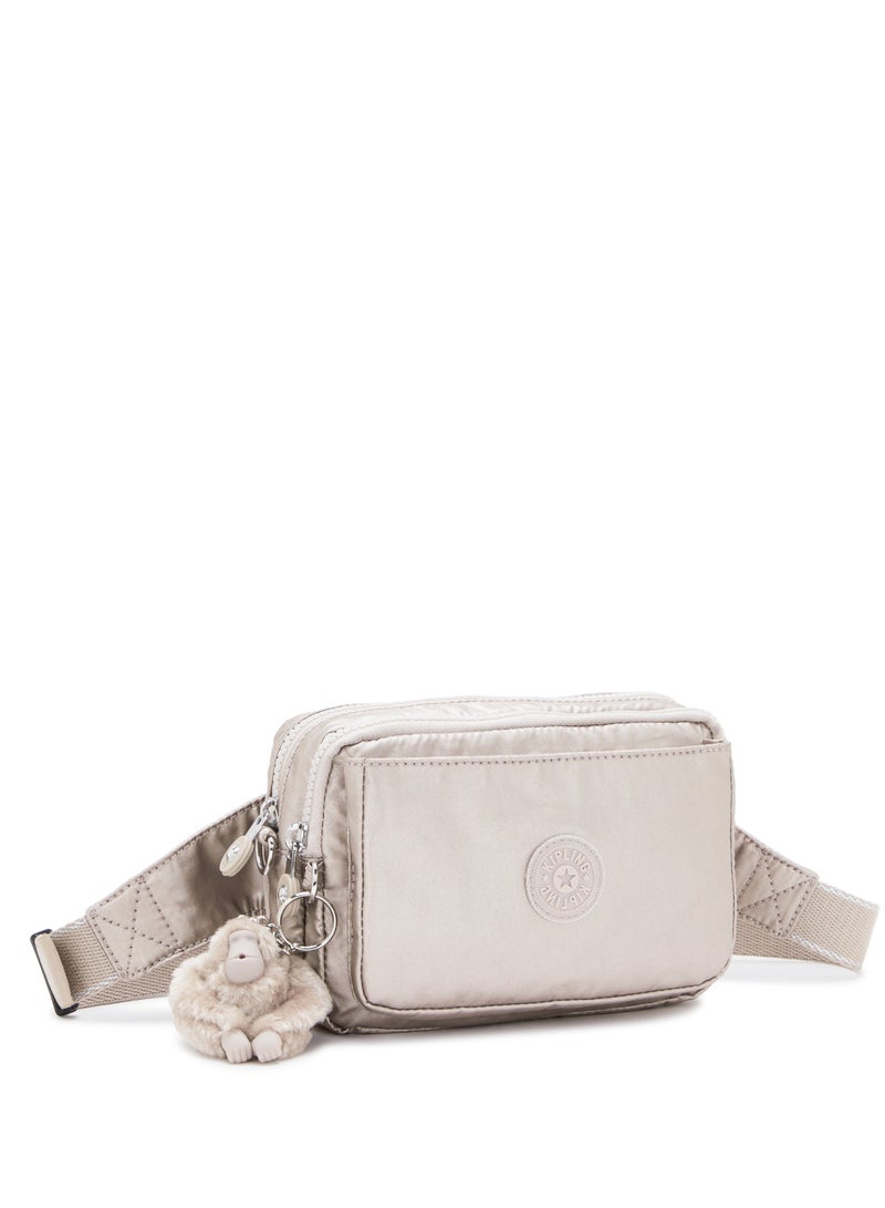 كيبلينغ حقيبة أبانو مالتي ميني 2 في 1 كروس بودي وحقيبة خصر بلون بريق معدني - Image 1