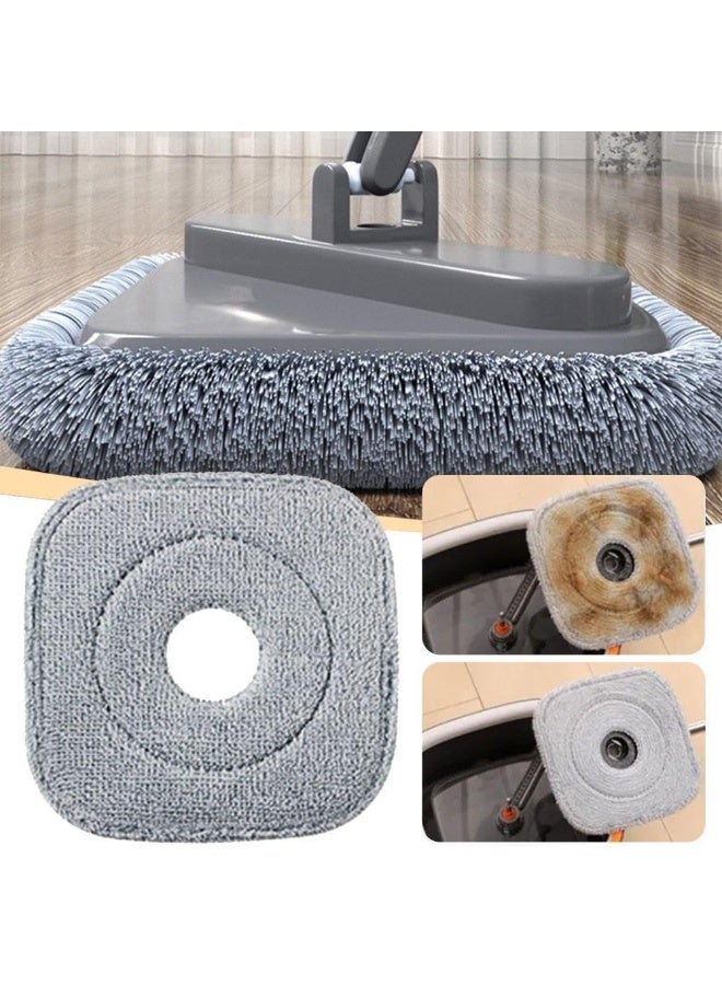 3PCS Microfibre Mop Pads, Reusable Wet & Dry Mop Heads, Grey, Fit All Spray Mops, Spin Mops, Home Office Kitchen Bathroom Wall Cleaning（Square） - Image 4