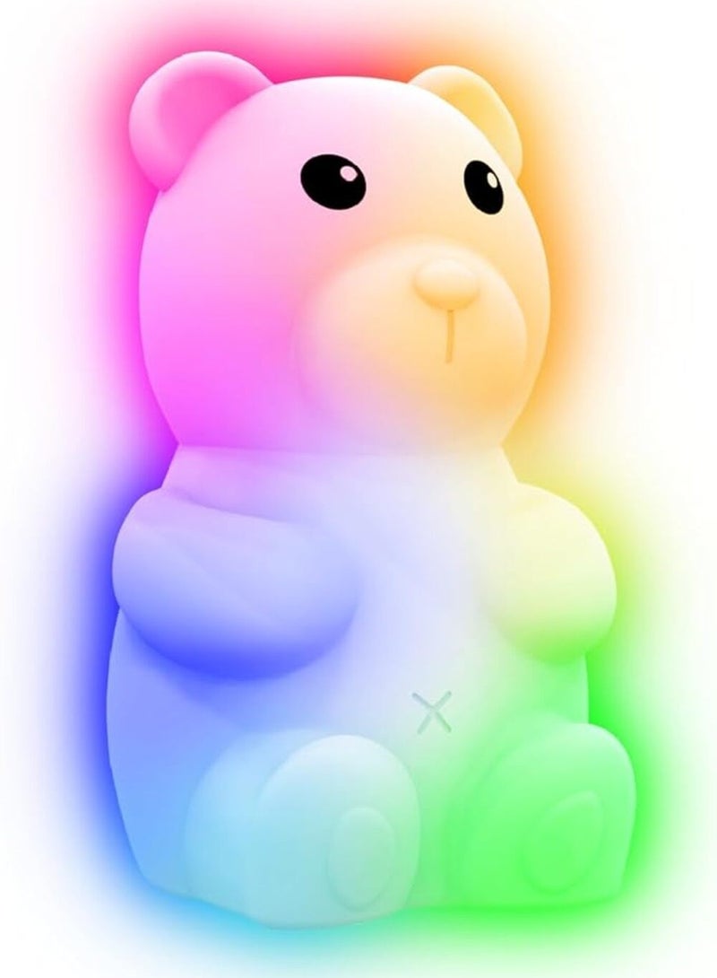 Color Changing Squishy Bear Light, for Children Adults, Unisex Animal Light up Friend with 8 Brilliant Color Options to Beautify Your New pet  - Image 1