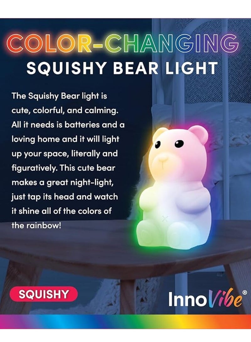 Color Changing Squishy Bear Light, for Children Adults, Unisex Animal Light up Friend with 8 Brilliant Color Options to Beautify Your New pet  - Image 5