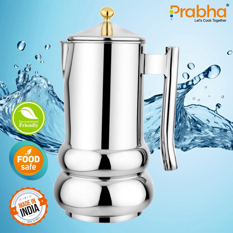 Prabha Premium Stainless Steel Imperia Water Jug - 2000ml Capacity, Ideal for Beverages & Serving - Image 5