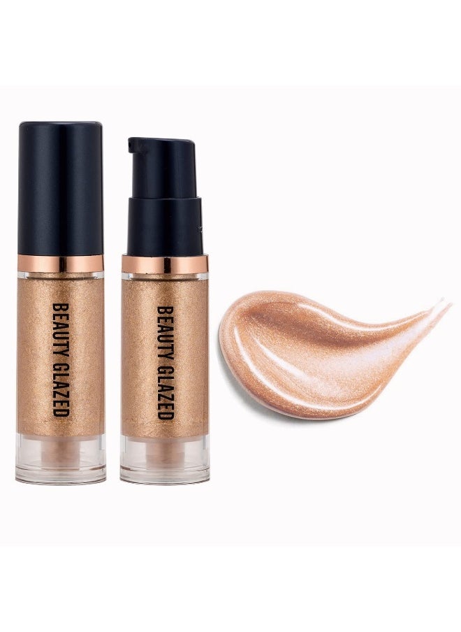 MYUANGO Liquid Highlighter Liquid Illuminator Non Stick Face Brightens & Shades Long Lasting & Smooth Gliding Face Illuminator Makeup (03)  - Image 1
