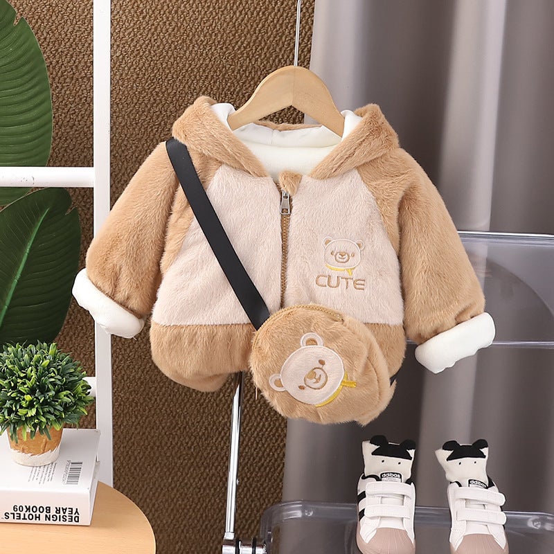 Children'S Clothing Winter New Boys Baby Baby Coat Hooded Warm Long Sleeve Comfortable Cute Coat - Image 4