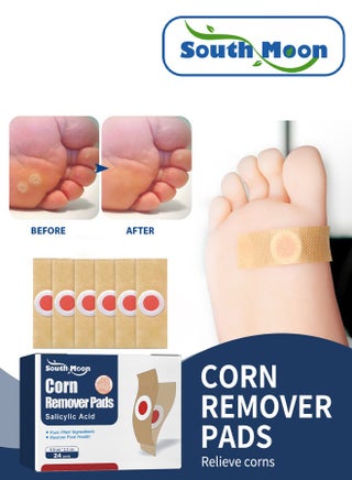 SOUTH MOON 24 Pcs Foot Corn Removal Plaster,Natural Ingredients