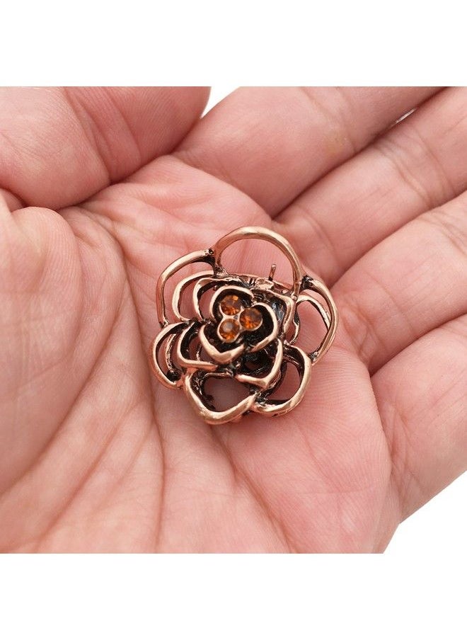 Lizzie Kay 3 Vintage Rose Mini Small Metal Hair Claws Clips Clamps Girls Ladies Women  - Image 5