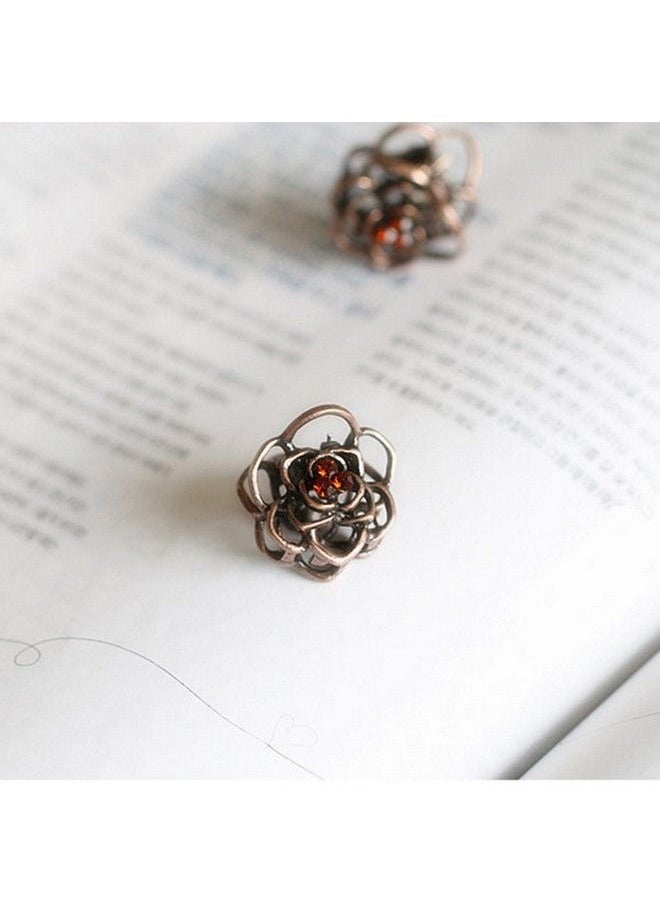 Lizzie Kay 3 Vintage Rose Mini Small Metal Hair Claws Clips Clamps Girls Ladies Women  - Image 3