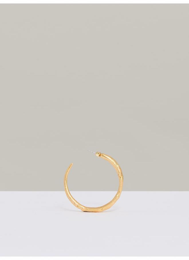 REISS Molly: Molten Hoop Earrings  - Image 3