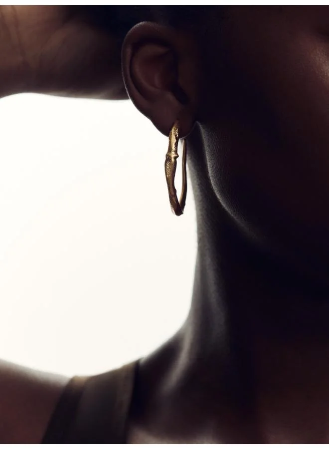 REISS Molly: Molten Hoop Earrings