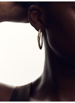REISS Molly: Molten Hoop Earrings  - Image 5