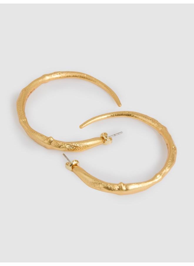 REISS Molly: Molten Hoop Earrings  - Image 2
