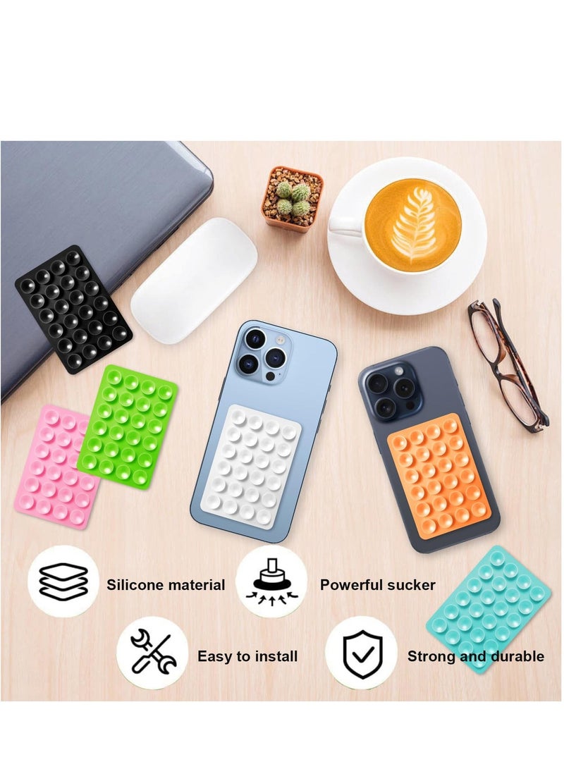 فوميمو حامل حافظة جوال بالشفط 6 قطع السيليكون اللاصق ملحقات الموبايل بدون استخدام اليدين لعبة فيدجيت مرآة دش ومقاطع فيديو وصور سيلفي الوان - Image 5
