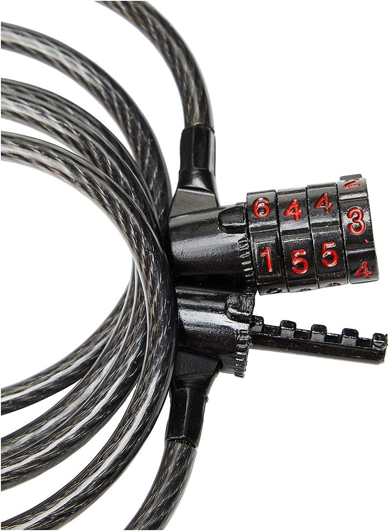 Kryptonite Keeper 512 Combo Bike Lock  4Ft. X 5Mm Braided Steel Cable Anti-Theft Security Cable Lock With 4-Digit Combination For Outdoor Equipment  Bicycles  Scooters  Fence  Gate - Image 3