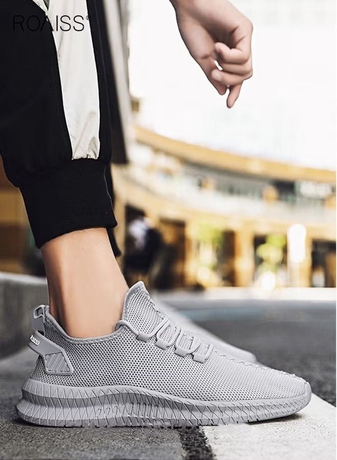 roaiss Men Stylish Sneakers, Low Top Lace up Running Shoes, Casual Versatile Sports Shoes for Men, Lightweight Breathable Trainers with Non-slip Soles and Mesh Upper, Suitable for Daily Wear and Outdoor Activities - Image 4
