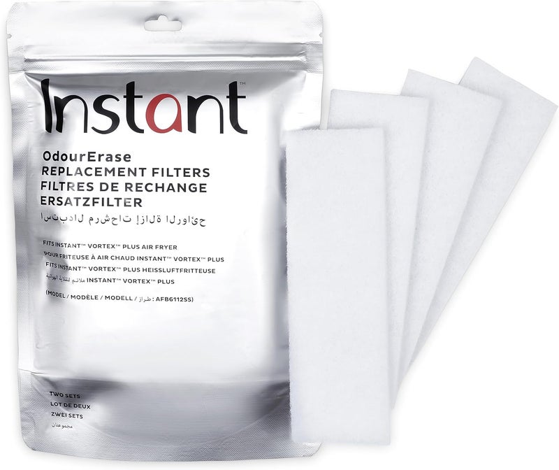 إنستانت بوت فلاتر Instant Vortex Plus للقدرات سعة 5.7 لتر من ClearCook OdourErase SS، نسخة أصلية بريطانية، مجموعة من 4 قطع، لون أبيض - Image 2