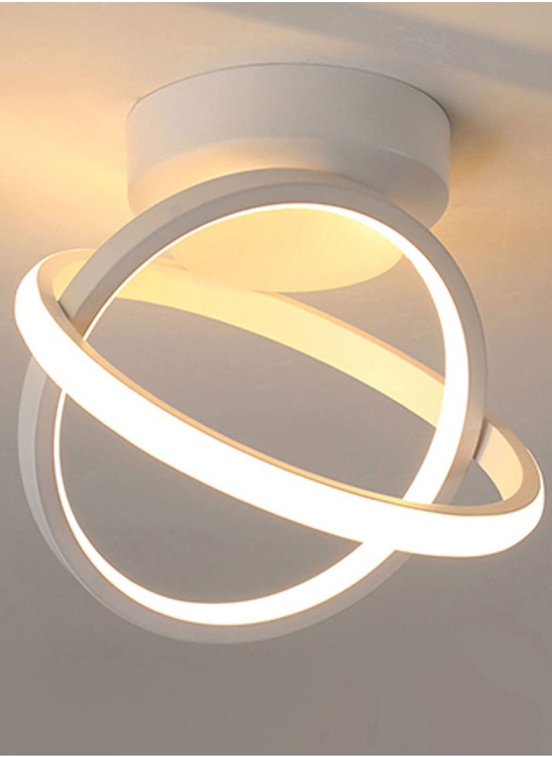 XiuWoo Flush Mount Ceiling Lights,21W Led Ceiling Light Fixtures,Circle Creative Design Modern Small LED Ceiling Lamp for Living Room Kitchen Office Hallway Lights (Warm White)  - Image 1