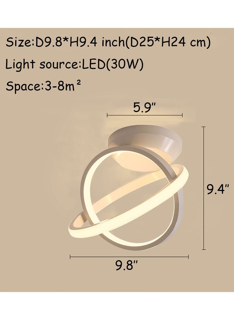 XiuWoo Flush Mount Ceiling Lights,21W Led Ceiling Light Fixtures,Circle Creative Design Modern Small LED Ceiling Lamp for Living Room Kitchen Office Hallway Lights (Warm White)  - Image 4