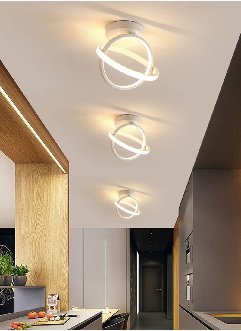 XiuWoo Flush Mount Ceiling Lights,21W Led Ceiling Light Fixtures,Circle Creative Design Modern Small LED Ceiling Lamp for Living Room Kitchen Office Hallway Lights (Warm White)  - Image 5
