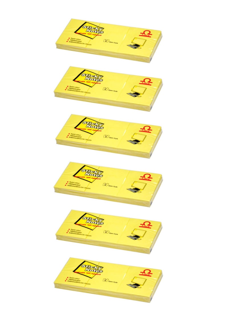 Libra Sticky Note Pastel Yellow 1.5×2 inch, 6 pads/bag  - Image 2