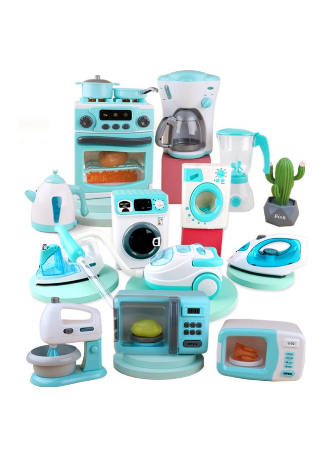 انفجارات لعب الأطفال المطبخ أدوات المطبخ الأجهزة الصغيرة محاكاة لعبة كهربائية فتاة آلة القهوة مكنسة كهربائية-المواصفات: فرن الميكروويف · AA * 2 - Image 5
