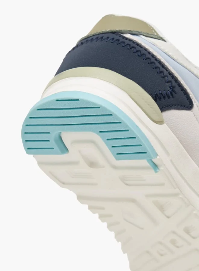 JUNIORS Boys Colourblock Sneakers with Hook and Loop Closure