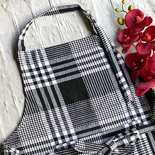PIXEL HOME DECOR© New Cotton Kitchen Apron which has Ties with Centre Pocket with Strong and Durable Cotton (Pack of 1) (MC3_B) - Image 3
