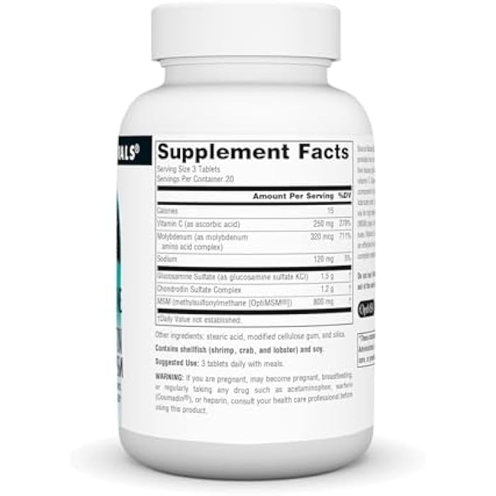 Source Naturals Glucosamine Chondroitin Complex with MSM, 60 Tablets - Image 2