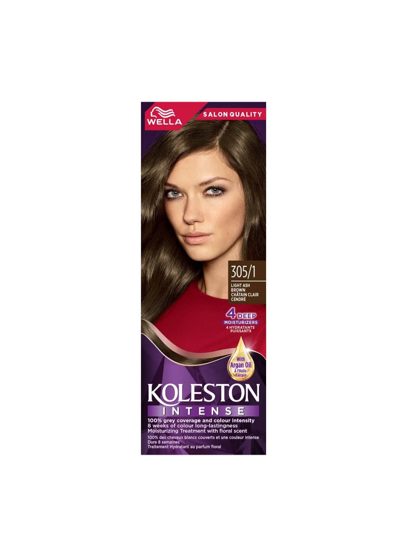 Koleston Intense 305/1 Light Ash Brown Hair Color Kit 1 pkt - Image 1
