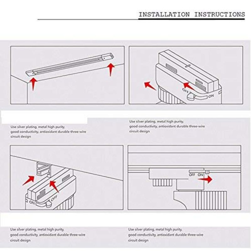 Rosh LED Track/Trackline/TrackwDay for LED Track Lights Set of 1 1 Meter Length, White Body,metal sheet - Image 4