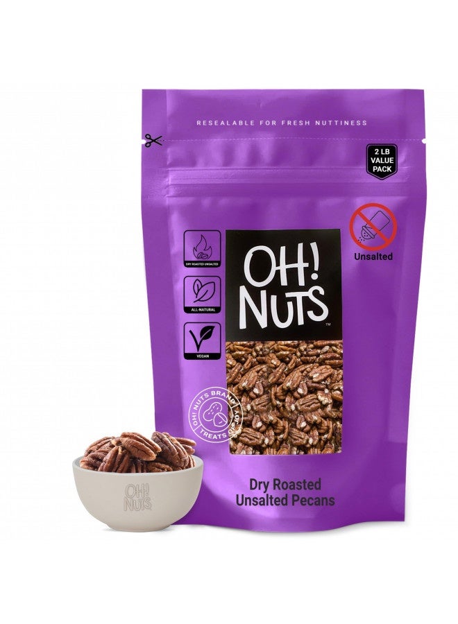 Oh! Nuts Pecans Dry Roasted Unsalted | Kosher, Oil-Free, All Natural Pecans | For Baking, Snacks, Salad, Dressing | Packed In 2 Lb Resealable Bulk Bag | Oh! Nuts - Image 5