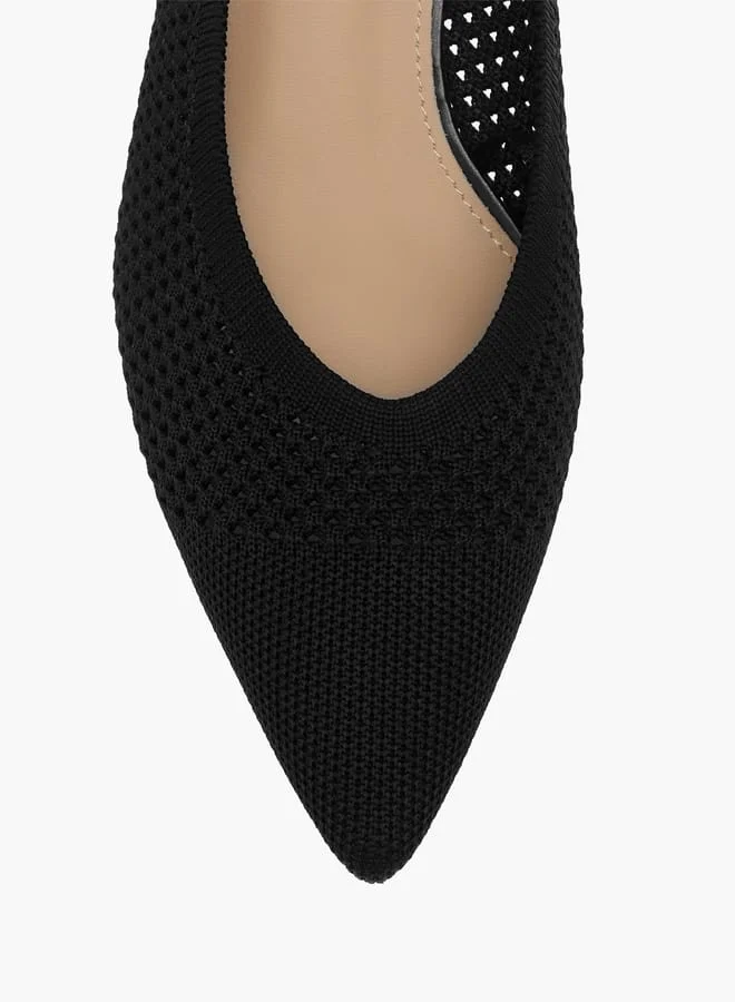 فلورا بيلا من شو إكسبرس Women's Textured  Slip-On Pumps with Kitten Heels