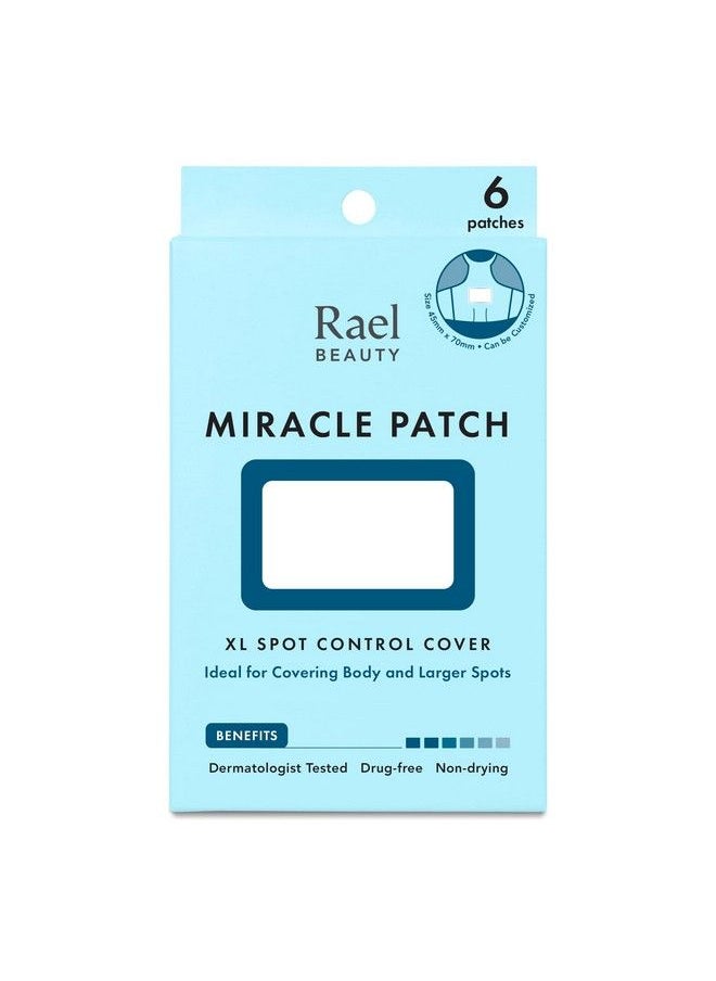 Rael - Pimple Patches Miracle Xl Spot Control Cover Hydrocolloid Acne Patches For Face Zit And Blemish Spot Back And Body For All Skin Types Vegan Cruelty Free (6 Count) - Image 1