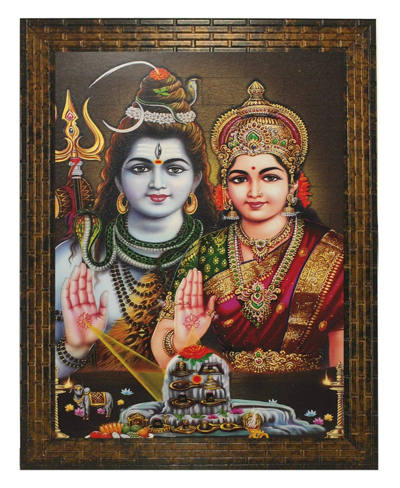 Indianara Religious Paintings Painting -Synthetic Wood, 27x30.5x1cm, Multicolour (GB5) - Image 1