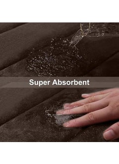 EDBIRET EDBIRET Anti Slip Memory Foam Bath Mat Rug 36x24 Ultra Soft NonSlip and Absorbent Bathroom Rugs Machine Wash Dry Comfortable Bath Carpet for Bathroom Floor Tub and Shower Brown  - Image 5