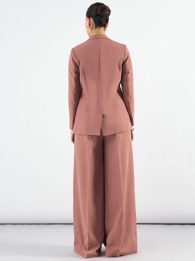 Powersutra Dusty Peach Classic 3-Piece Suit for Women - Image 5