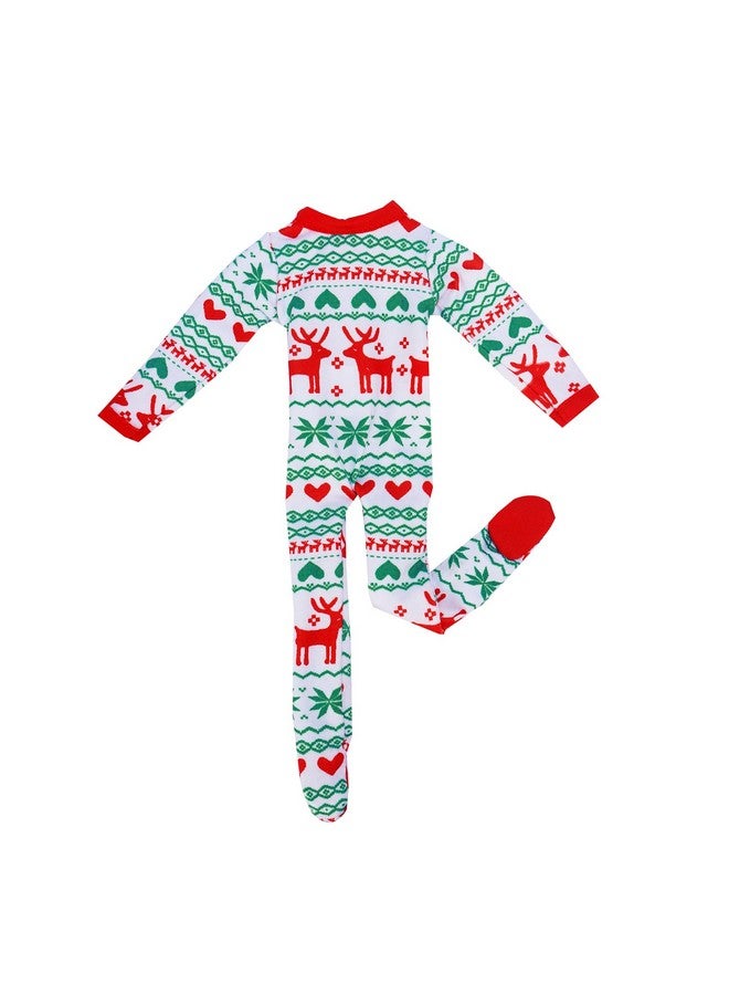 E-TING Santa Clothes Onesie Pajamas PJs Nightgown for elf Doll Christmas Accessories - Image 1